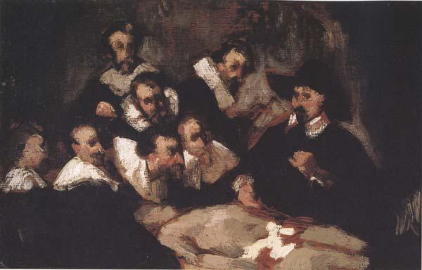 Edouard Manet La Lecon d'anatomie du d Tulp d'apres Rembrandt (mk40) Germany oil painting art